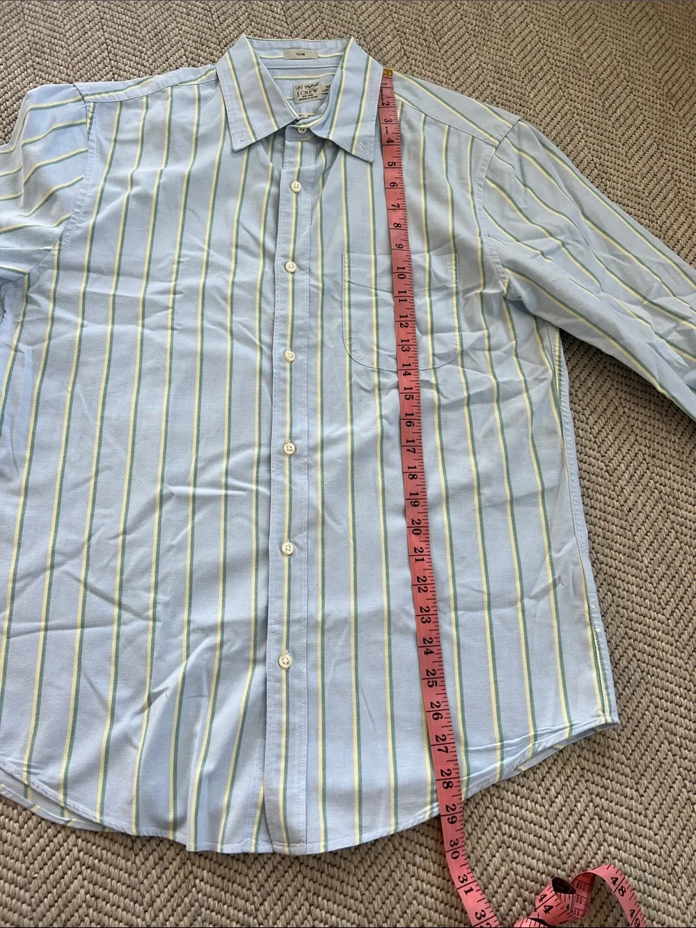 J. Crew Men's Broken-In Oxford Light Blue Button-Down Shirt